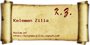 Kelemen Zilia névjegykártya